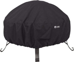 Classic Accessories - Polyester Fire Pit Protective Cover - 30" Diam x 12" High, Black - Americas Industrial Supply