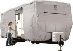 Classic Accessories - Polyester RV Protective Cover - 20' Long x 118" High, Gray - Americas Industrial Supply