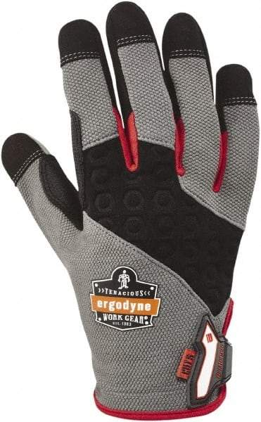 Ergodyne - Size 2XL (11), ANSI Cut Lvl A4, Puncture Lvl 4, Abrasion Lvl 3, Armortex Cut Resistant Gloves - Hook & Loop Cuff, Gray, Paired - Americas Industrial Supply