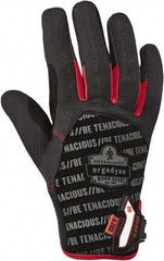 Ergodyne - Size L (9), ANSI Cut Lvl A4, Puncture Lvl 3, Abrasion Lvl 3, Armortex Cut Resistant Gloves - Hook & Loop Cuff, Black, Paired - Americas Industrial Supply