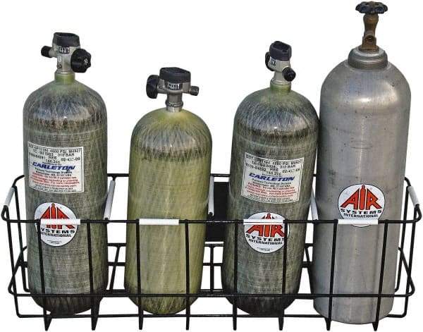 AIR Systems - SCBA/EEBA Air Cylinder Rack - Use with Self-Contained Breathing Apparatus (SCBA) - Americas Industrial Supply