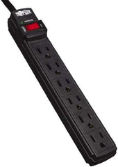 Tripp-Lite - 6 Outlets, 120 VAC15 Amps, 6' Cord, Power Outlet Strip - Floor, Keyhole Mount, 5-15 NEMA Configuration, 1.1" Strip - Americas Industrial Supply