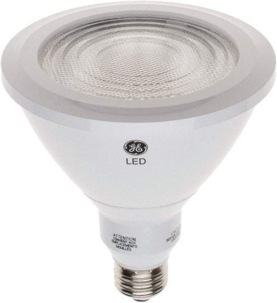 GE Lighting - 18 Watt LED Flood/Spot Medium Screw Lamp - 3,000°K Color Temp, 1,550 Lumens, 120 Volts, Dimmable, PAR38, 25,000 hr Avg Life - Americas Industrial Supply