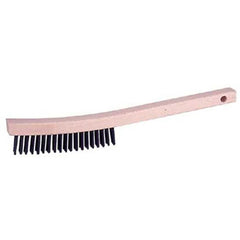 Vortec Pro Curved Handle Scratch Brush, Stainless Steel, 3 × 19 Rows - Americas Industrial Supply