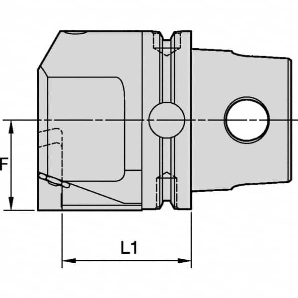 Kennametal - EG-P-GUP, EG-U-GUN, EG-U-GUP, ER-P-GUP, ER-U-GUN, ER-U-GUP Insert, 57mm Head Length, Modular Grooving Blade Holder Head - Left Hand Cut, System Size KM80TS, Through Coolant, Series Beyond Evolution - Americas Industrial Supply