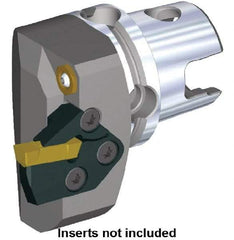 Kennametal - A3 & A4 Modular Blade Insert, 63.5mm Head Length, Modular Grooving Blade Holder Head - Right Hand Cut, System Size KM63TS, Through Coolant, Series KGMS - Americas Industrial Supply