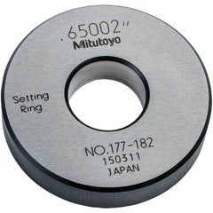 Mitutoyo - Setting Rings Inside Diameter (Decimal Inch): 0.6500 Outside Diameter (Decimal Inch): 1.7700 - Americas Industrial Supply