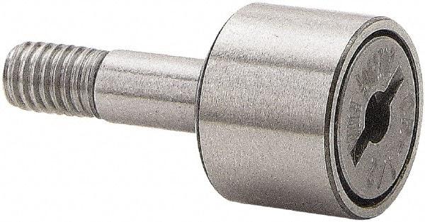 Accurate Bushing - 1-1/2" Roller Diam x 7/8" Width, 5/8" Stud Diam x 1-1/2" Length, Stud Cam Follower - Stainless Steel, 3/4" Thread Length, 5/8-18 Thread, 2-3/8" OAL, 3,390 Lb Dynamic Cap - Americas Industrial Supply