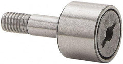 Accurate Bushing - 1-1/4" Roller Diam x 3/4" Width, 1/2" Stud Diam x 1-1/4" Length, Stud Cam Follower - Stainless Steel, 5/8" Thread Length, 1/2-20 Thread, 2" OAL, 2,750 Lb Dynamic Cap - Americas Industrial Supply