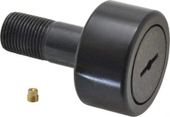 Accurate Bushing - 1-7/8" Roller Diam x 1" Width, 3/4" Stud Diam x 1-3/4" Length, Stud Cam Follower - Steel, 7/8" Thread Length, 3/4-16 Thread, 2-3/4" OAL, 7,870 Lb Dynamic Cap, 7,950 Lb Static Cap - Americas Industrial Supply