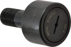 Accurate Bushing - 2" Roller Diam x 1-1/4" Width, 7/8" Stud Diam x 2" Length, Stud Cam Follower - Steel, 1" Thread Length, 7/8-14 Thread, 3-1/4" OAL, 10,370 Lb Dynamic Cap, 10,700 Lb Static Cap - Americas Industrial Supply