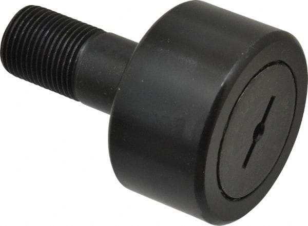 Accurate Bushing - 2-1/4" Roller Diam x 1-1/4" Width, 7/8" Stud Diam x 2" Length, Stud Cam Follower - Steel, 1" Thread Length, 7/8-14 Thread, 3-1/4" OAL, 10,370 Lb Dynamic Cap, 10,700 Lb Static Cap - Americas Industrial Supply