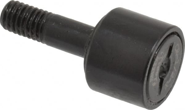 Accurate Bushing - 1/2" Roller Diam x 3/8" Width, 0.19" Stud Diam x 5/8" Length, Stud Cam Follower - Steel, 1/4" Thread Length, 10-32 Thread, 1" OAL, 970 Lb Dynamic Cap, 720 Lb Static Cap - Americas Industrial Supply