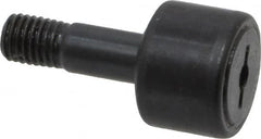 Accurate Bushing - 5/8" Roller Diam x 7/16" Width, 1/4" Stud Diam x 3/4" Length, Stud Cam Follower - Steel, 5/16" Thread Length, 1/4-28 Thread, 1-3/16" OAL, 1,320 Lb Dynamic Cap, 1,250 Lb Static Cap - Americas Industrial Supply