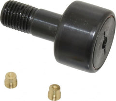 Accurate Bushing - 1" Roller Diam x 5/8" Width, 7/16" Stud Diam x 1" Length, Stud Cam Follower - Steel, 1/2" Thread Length, 7/16-20 Thread, 1-5/8" OAL, 3,030 Lb Dynamic Cap, 3,100 Lb Static Cap - Americas Industrial Supply