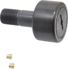 Accurate Bushing - 1-1/2" Roller Diam x 7/8" Width, 5/8" Stud Diam x 1-1/2" Length, Stud Cam Follower - Steel, 3/4" Thread Length, 5/8-18 Thread, 2-3/8" OAL, 5,560 Lb Dynamic Cap, 5,730 Lb Static Cap - Americas Industrial Supply