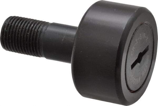 Accurate Bushing - 1-5/8" Roller Diam x 7/8" Width, 5/8" Stud Diam x 1-1/2" Length, Stud Cam Follower - Steel, 3/4" Thread Length, 5/8-18 Thread, 2-3/8" OAL, 5,560 Lb Dynamic Cap, 5,730 Lb Static Cap - Americas Industrial Supply