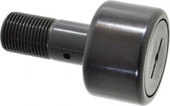 Accurate Bushing - 2" Roller Diam x 1-1/4" Width, 7/8" Stud Diam x 2" Length, Stud Cam Follower - Steel, 1" Thread Length, 7/8-14 Thread, 3-1/4" OAL, 10,370 Lb Dynamic Cap, 10,700 Lb Static Cap - Americas Industrial Supply