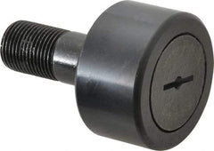 Accurate Bushing - 2-1/4" Roller Diam x 1-1/4" Width, 7/8" Stud Diam x 2" Length, Stud Cam Follower - Steel, 1" Thread Length, 7/8-14 Thread, 3-1/4" OAL, 10,370 Lb Dynamic Cap, 10,700 Lb Static Cap - Americas Industrial Supply