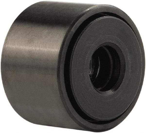 Accurate Bushing - 5/8" Bore, 2" Roller Diam x 1-1/4" Roller Width, Stainless Steel Yoke Cam Follower - 5,660 Lb Dynamic Load Capacity, 1-5/16" Overall Width - Americas Industrial Supply