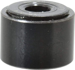 Accurate Bushing - 1/4" Bore, 3/4" Roller Diam x 1/2" Roller Width, Steel Yoke Cam Follower - 2,140 Lb Dynamic Load Capacity, 9/16" Overall Width - Americas Industrial Supply