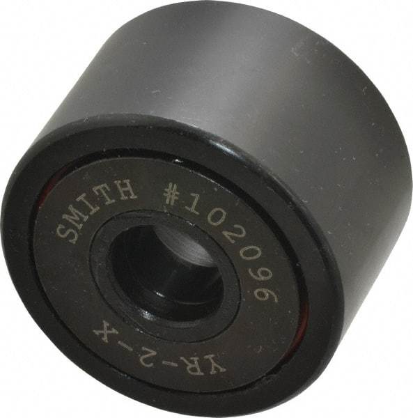 Accurate Bushing - 5/8" Bore, 2" Roller Diam x 1-1/4" Roller Width, Steel Yoke Cam Follower - 10,370 Lb Dynamic Load Capacity, 1-5/16" Overall Width - Americas Industrial Supply