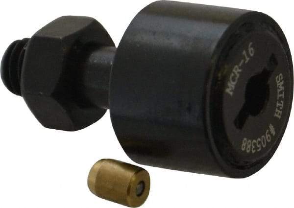 Accurate Bushing - 16mm Roller Diam x 11mm Width, 6mm Stud Diam x 16mm Length, Stud Cam Follower - Steel, 8mm Thread Length, M6x1 Thread, 28mm OAL, 3,800 N Dynamic Cap, 3,750 N Static Cap - Americas Industrial Supply