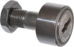 Accurate Bushing - 22mm Roller Diam x 12mm Width, 10mm Stud Diam x 23mm Length, Stud Cam Follower - Steel, 12mm Thread Length, M10x1 Thread, 36mm OAL, 5,700 N Dynamic Cap, 6,500 N Static Cap - Americas Industrial Supply