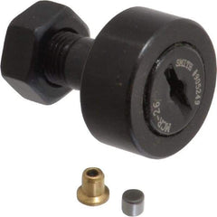 Accurate Bushing - 26mm Roller Diam x 12mm Width, 10mm Stud Diam x 23mm Length, Stud Cam Follower - Steel, 12mm Thread Length, M10x1 Thread, 36mm OAL, 5,700 N Dynamic Cap, 6,500 N Static Cap - Americas Industrial Supply