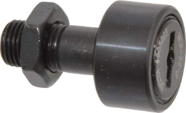 Accurate Bushing - 22mm Roller Diam x 12mm Width, 10mm Stud Diam x 23mm Length, Sealed Stud Cam Follower - Steel, 12mm Thread Length, M10x1 Thread, 36mm OAL, 5,700 N Dynamic Cap, 6,500 N Static Cap - Americas Industrial Supply