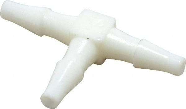 Norgren - 1/16" Barb, Nylon Single Barbed Tube Union Tee - White - Americas Industrial Supply