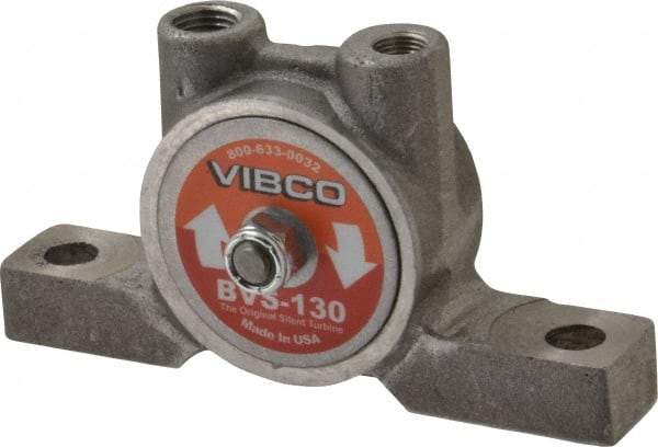 Vibco - 75 Lb. Force, 5-1/2 Cubic Feet per Minute, 10,500 RPM, 67 Decibel, Pneumatic Vibrator - 4-7/8" Long x 1-7/8" Wide x 2-3/4" High, 1/8 Port Inlet, 1/4 Port Outlet - Americas Industrial Supply