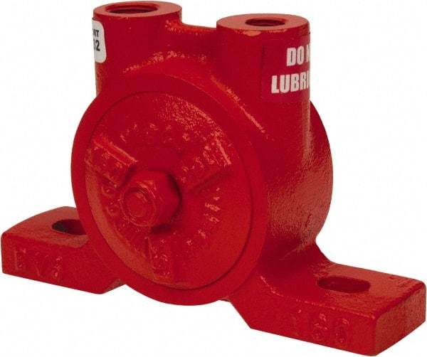 Vibco - 160 Lb. Force, 8 Cubic Feet per Minute, 11,000 RPM, 70 Decibel, Pneumatic Vibrator - 5-3/16" Long x 2-3/4" Wide x 3-7/16" High, 1/4 Port Inlet, 3/8 Port Outlet - Americas Industrial Supply