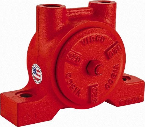 Vibco - 600 Lb. Force, 10 Cubic Feet per Minute, 6,800 RPM, 70 Decibel, Pneumatic Vibrator - 6" Long x 4" Wide x 4-7/8" High, 3/8 Port Inlet, 1/2 Port Outlet - Americas Industrial Supply