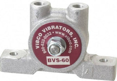 Vibco - 20 Lb. Force, 4 Cubic Feet per Minute, 12,000 RPM, 66 Decibel, Pneumatic Vibrator - 3-7/8" Long x 1-3/16" Wide x 2-3/8" High, 1/8 Port Inlet, 1/8 Port Outlet - Americas Industrial Supply