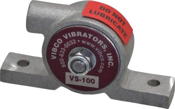 Vibco - 20 Lb. Force, 4 Cubic Feet per Minute, 12,000 RPM, 66 Decibel, Pneumatic Vibrator - 3-7/8" Long x 3/4" Wide x 2" High, 1/8 Port Inlet - Americas Industrial Supply