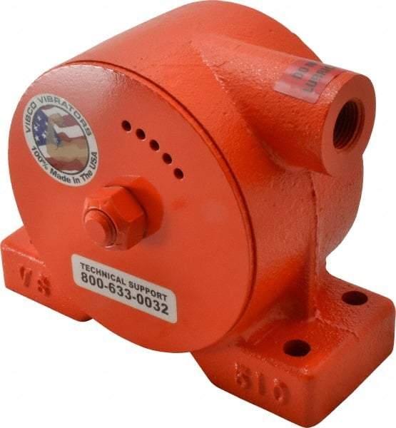 Vibco - 900 Lb. Force, 21 Cubic Feet per Minute, 4,500 RPM, 77 Decibel, Pneumatic Vibrator - 6-3/4" Long x 2-5/8" Wide x 5-3/8" High, 1/2 Port Inlet - Americas Industrial Supply