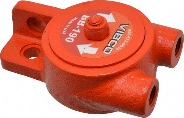 Vibco - ,250 Lb. Force, 11 Cubic Feet per Minute, 15,500 RPM, 77 Decibel, Pneumatic Vibrator - 4-1/8" Long x 2" Wide x 2-9/16" High, 1/4 Port Inlet, 1/4 Port Outlet - Americas Industrial Supply