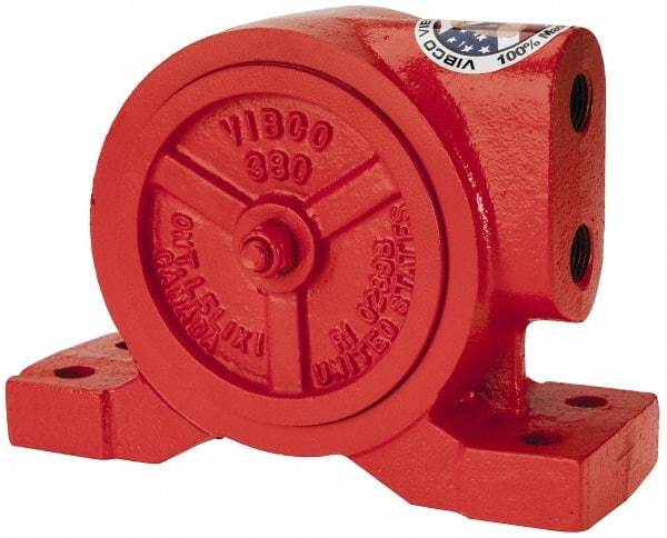 Vibco - 600 Lb. Force, 20 Cubic Feet per Minute, 6,500 RPM, 78 Decibel, Pneumatic Vibrator - 6-5/8" Long x 2-1/8" Wide x 4-7/8" High, 3/8 Port Inlet, 3/8 Port Outlet - Americas Industrial Supply