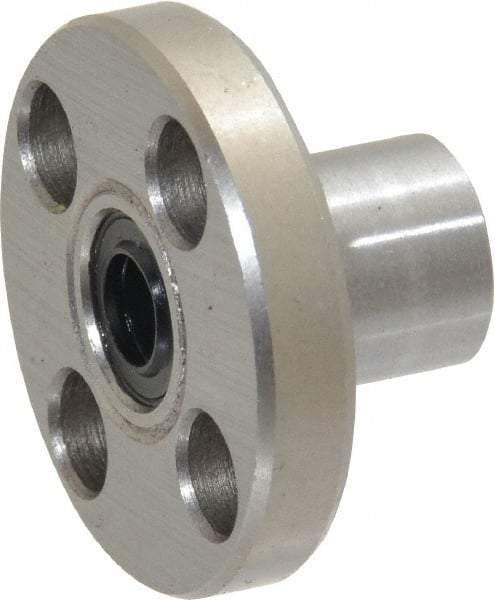 Value Collection - 1/4" ID, Round Flanged Single Linear Bearing - 1/2" OD - Americas Industrial Supply