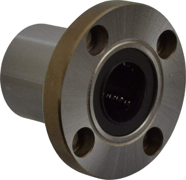 Value Collection - 3/4" ID, Round Flanged Single Linear Bearing - 1-1/4" OD - Americas Industrial Supply