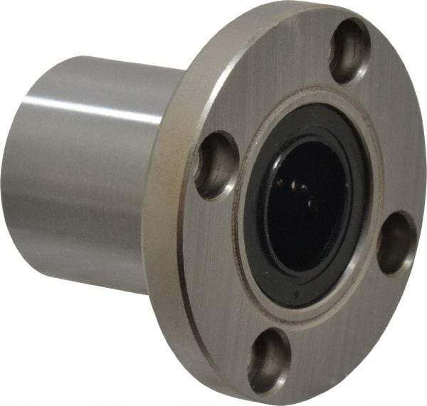 Value Collection - 16mm ID, Round Flanged Single Linear Bearing - 28mm OD - Americas Industrial Supply