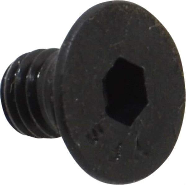 Value Collection - #10-32 UNF Hex Socket Drive, 82° Flat Screw - Alloy Steel, Black Oxide Finish, Fully Threaded, 5/16" OAL - Americas Industrial Supply