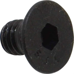 Value Collection - #10-32 UNF Hex Socket Drive, 82° Flat Screw - Alloy Steel, Black Oxide Finish, Fully Threaded, 5/16" OAL - Americas Industrial Supply