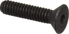 Value Collection - 1/4-20 UNC Hex Socket Drive, 82° Flat Screw - Alloy Steel, Black Oxide Finish, Fully Threaded, 1-1/8" OAL - Americas Industrial Supply