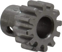 Boston Gear - 24 Pitch, 1/2" Pitch Diam, 12 Tooth Spur Gear - 1/4" Face Width, 1/4" Bore Diam, 0.36" Hub Diam, 14.5° Pressure Angle, Steel - Americas Industrial Supply