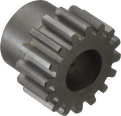 Boston Gear - 16 Pitch, 1" Pitch Diam, 16 Tooth Spur Gear - 1/2" Face Width, 1/2" Bore Diam, 0.81" Hub Diam, 14.5° Pressure Angle, Steel - Americas Industrial Supply