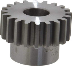 Boston Gear - 16 Pitch, 1-1/4" Pitch Diam, 20 Tooth Spur Gear - 1/2" Face Width, 1/2" Bore Diam, 0.96" Hub Diam, 14.5° Pressure Angle, Steel - Americas Industrial Supply