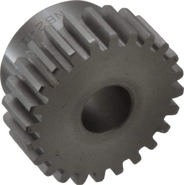 Boston Gear - 16 Pitch, 1-1/2" Pitch Diam, 24 Tooth Spur Gear - 1/2" Face Width, 1/2" Bore Diam, 1.2" Hub Diam, 14.5° Pressure Angle, Steel - Americas Industrial Supply