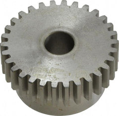 Boston Gear - 16 Pitch, 1-7/8" Pitch Diam, 30 Tooth Spur Gear - 1/2" Face Width, 1/2" Bore Diam, 1.58" Hub Diam, 14.5° Pressure Angle, Steel - Americas Industrial Supply